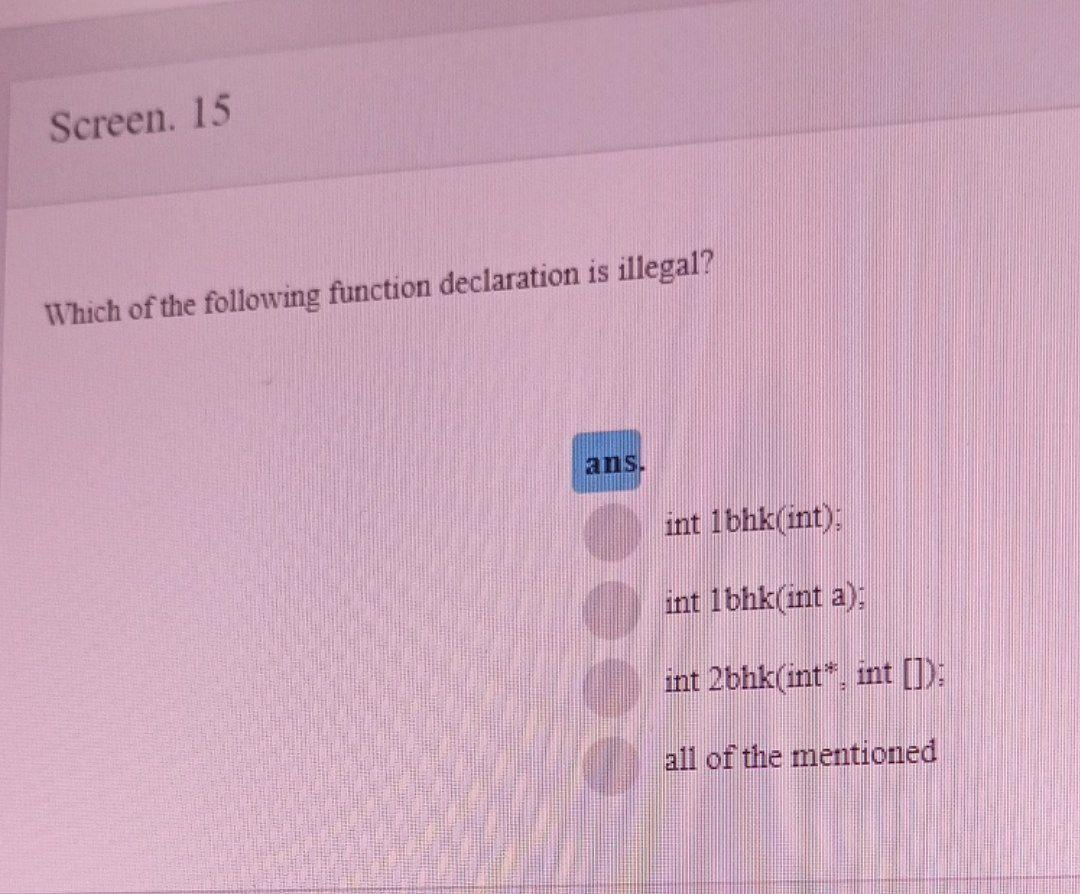 Solved Screen. 15 Which of the following function | Chegg.com