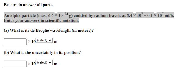 Solved Be sure to answer all parts. Part A options: | Chegg.com