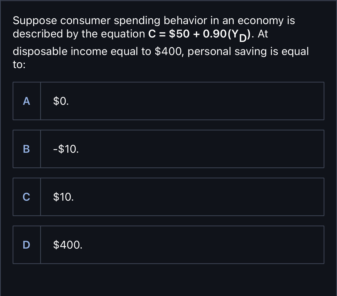 Solved Suppose consumer spending behavior in an economy is