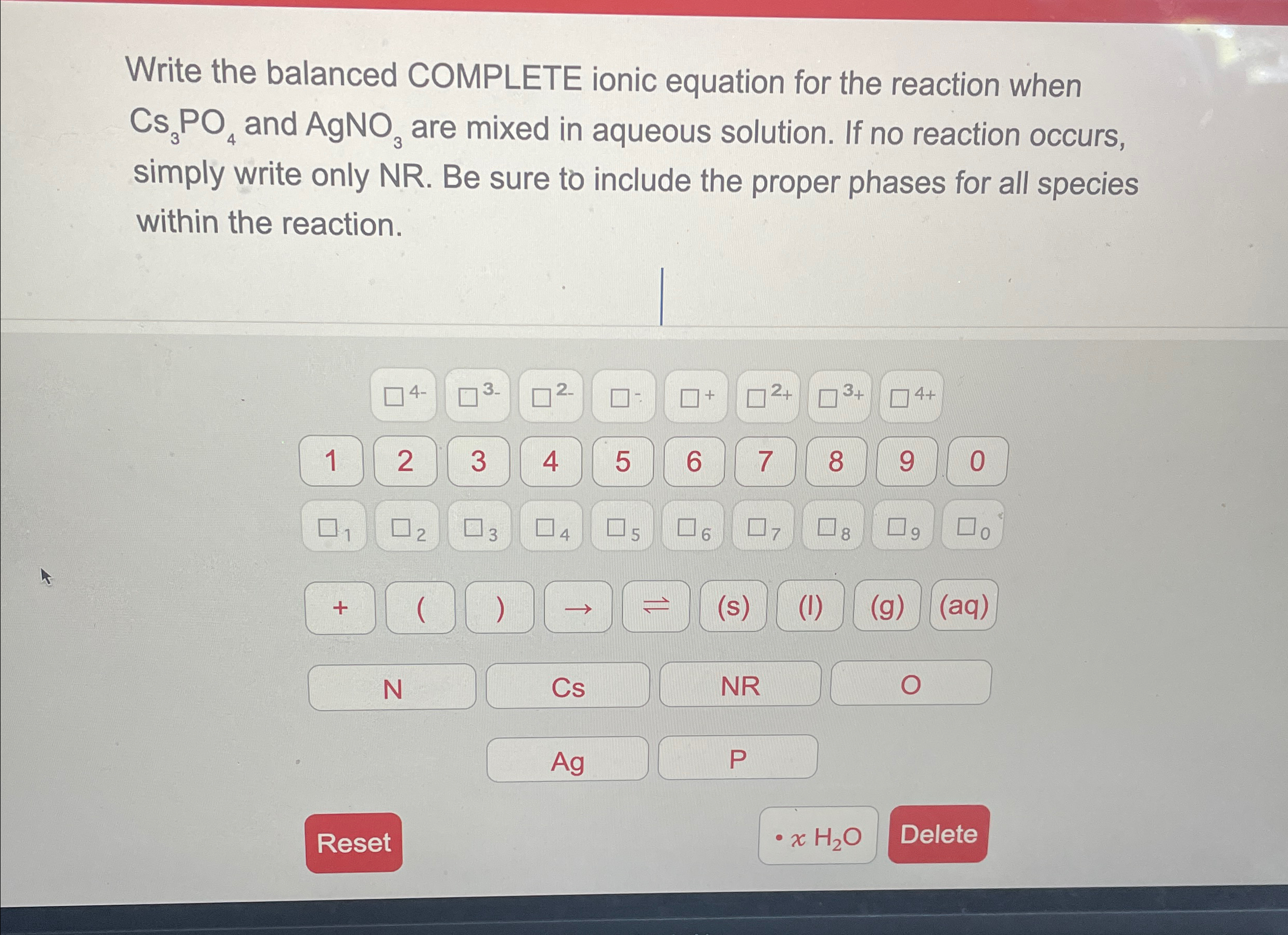 Solved Write the balanced COMPLETE ionic equation for the | Chegg.com