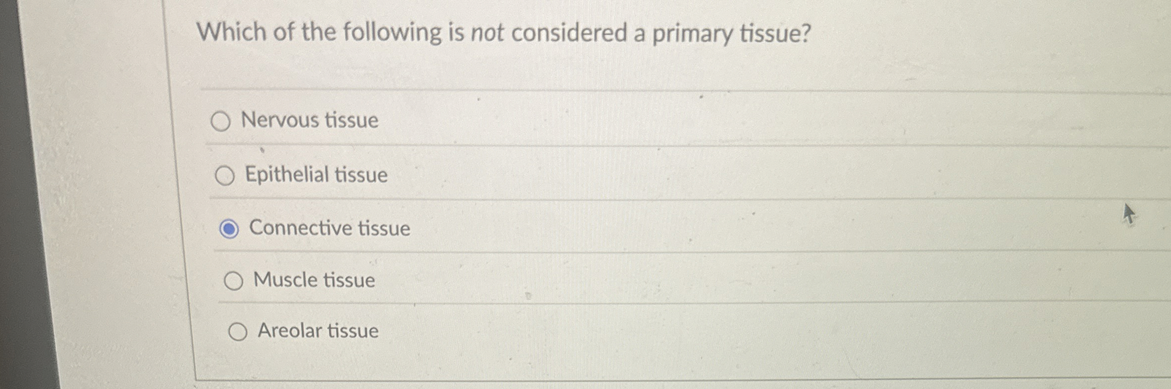 Solved Which of the following is not considered a primary | Chegg.com