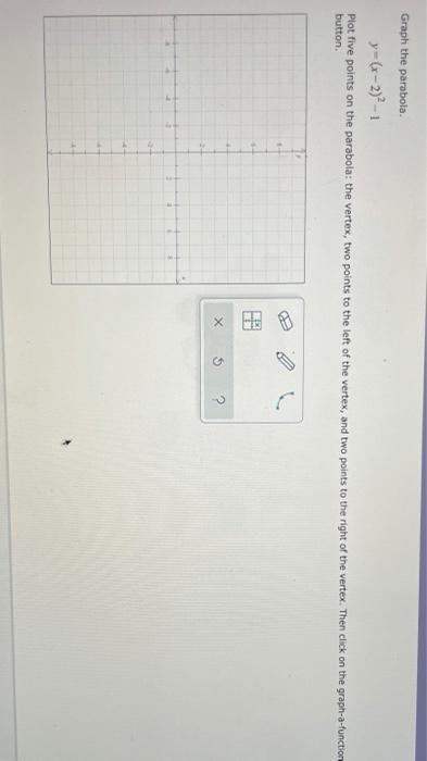 Solved Graph The Parabola Y X 2 1 Plot Five Points Chegg Com