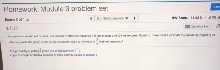 Solved Save Question Help Homework: Module 3 problem set | Chegg.com