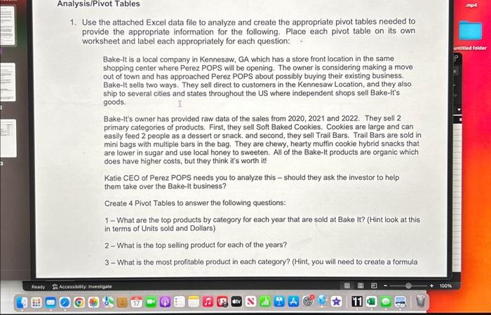 IS 2200 - Business Letter with Data Analysis/Pivot | Chegg.com