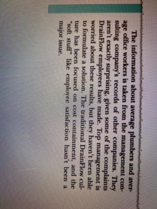 Solved Case on ‘Drainflow company The Scenario DrainFlow is