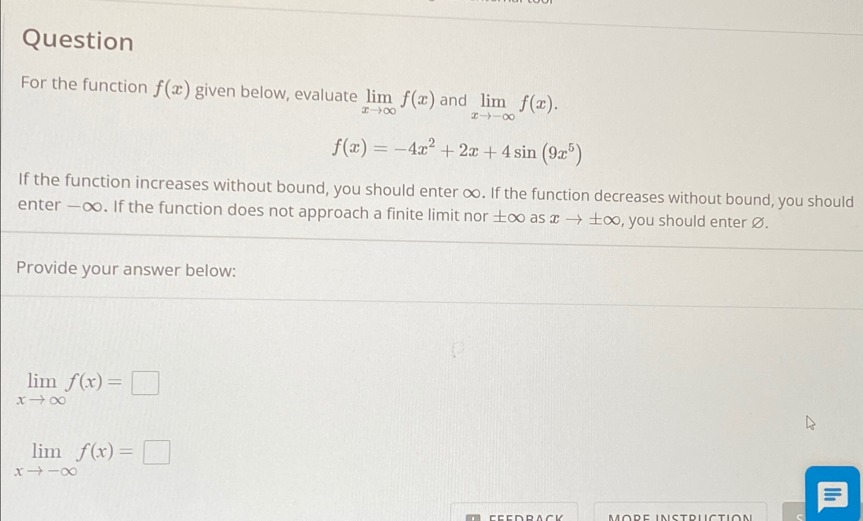 Solved Questionfor The Function F X ﻿given Below Evaluate