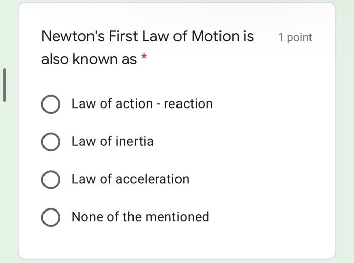 Solved 1 point Acceleration of an object will increase as | Chegg.com