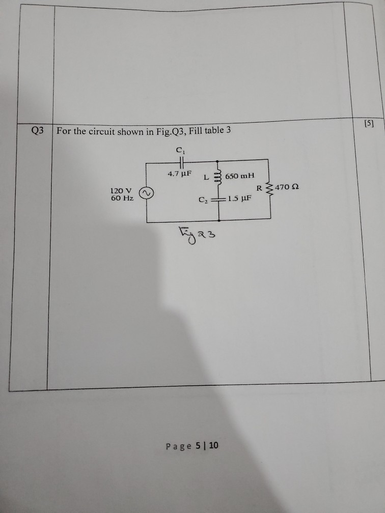 Solved For the circuit shown in Fig.01, find the current in | Chegg.com