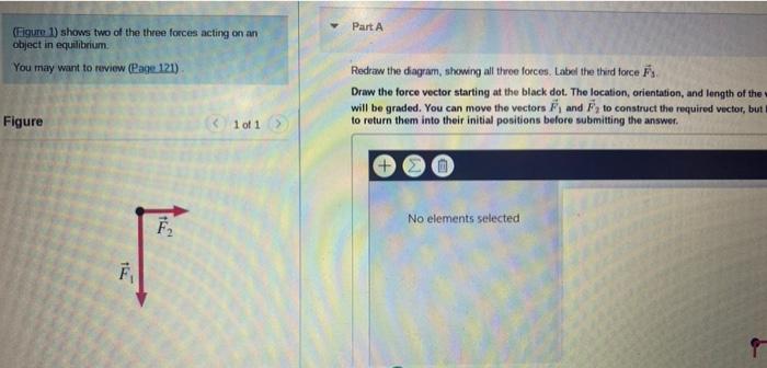Solved (Figize 1) shows two of the three forces acting on an | Chegg.com