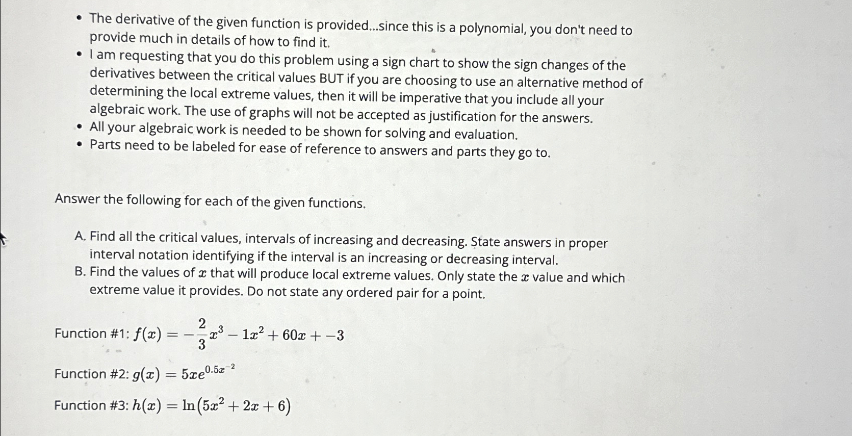 Solved The derivative of the given function is | Chegg.com