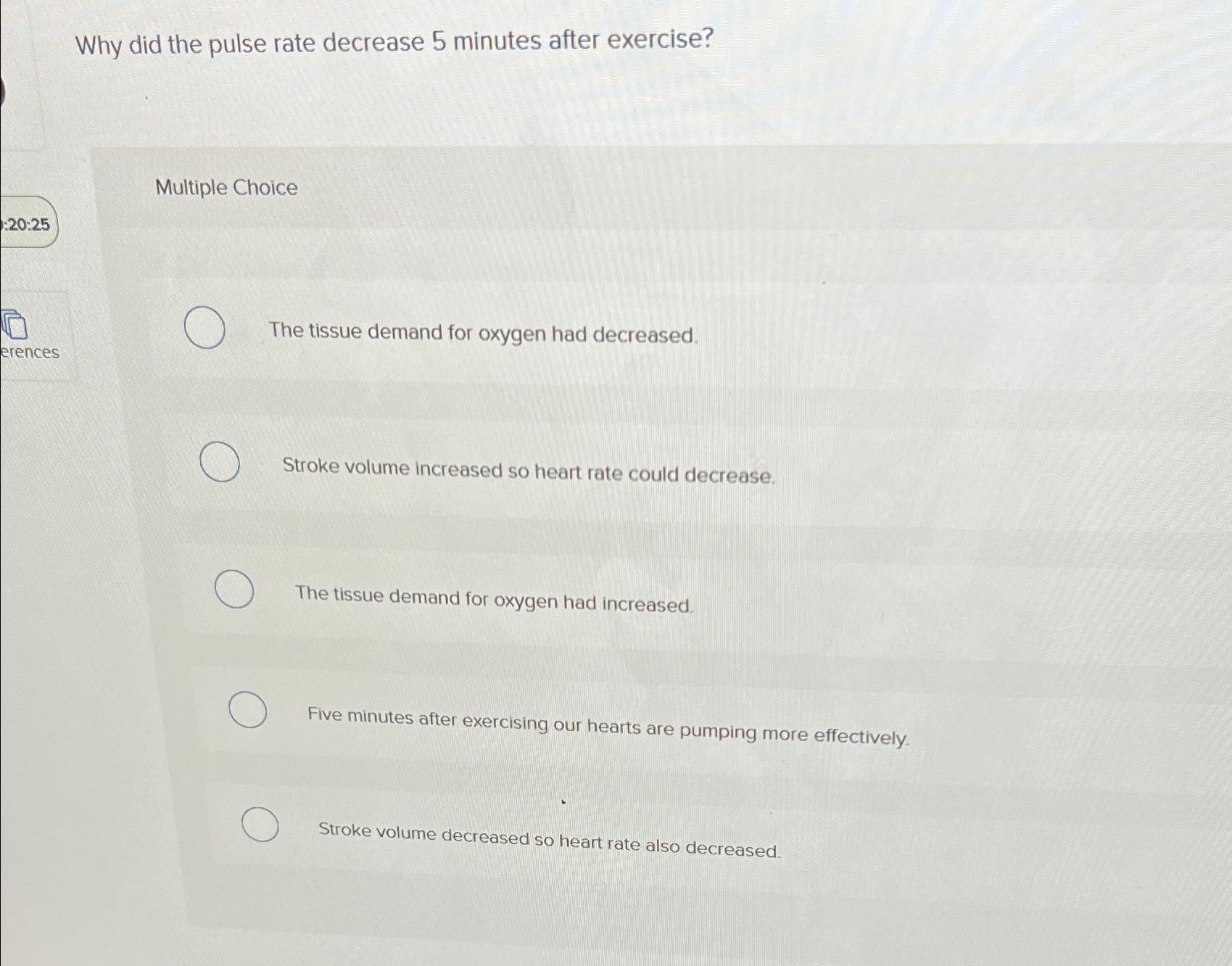 Why Did The Pulse Rate Decrease 5 Minutes After Exercise