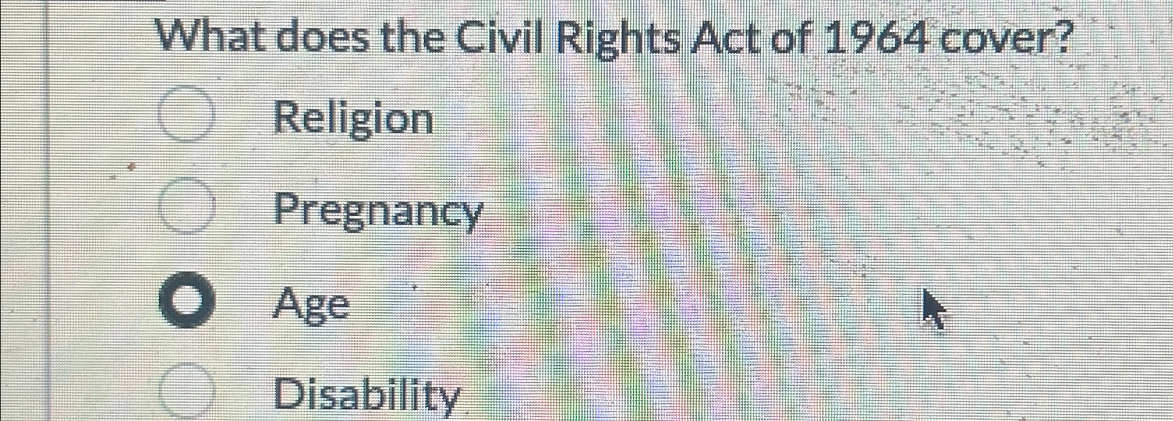 Solved What does the Civil Rights Act of 1964 | Chegg.com