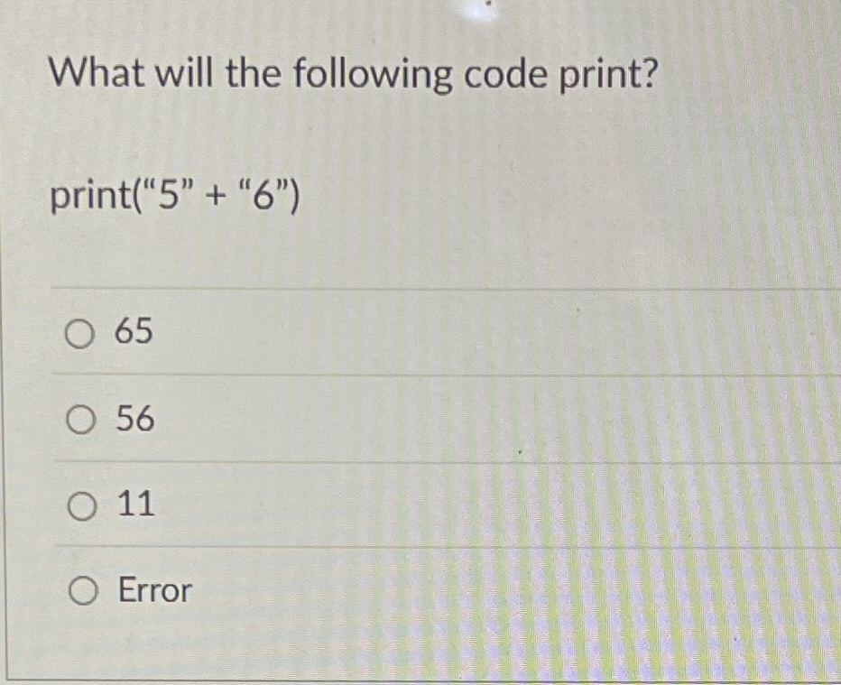 Solved What will the following code | Chegg.com