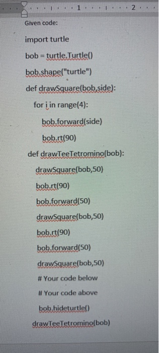 Solved Write a python code to draw turn this to This 1 1 | Chegg.com