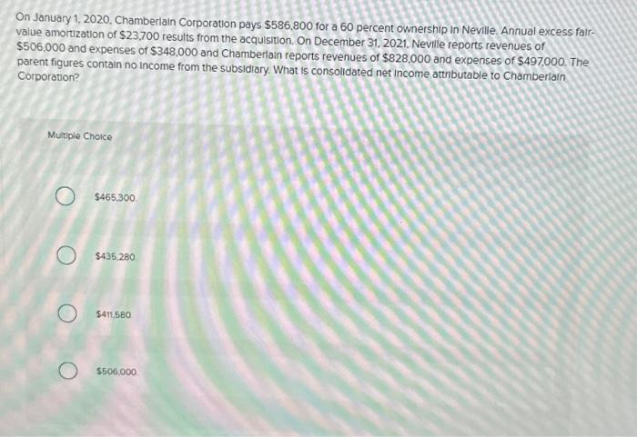 SOLVED ON JANUARY 1 2020 CHAMBERLAIN CORPORATION PAYS visual data 8