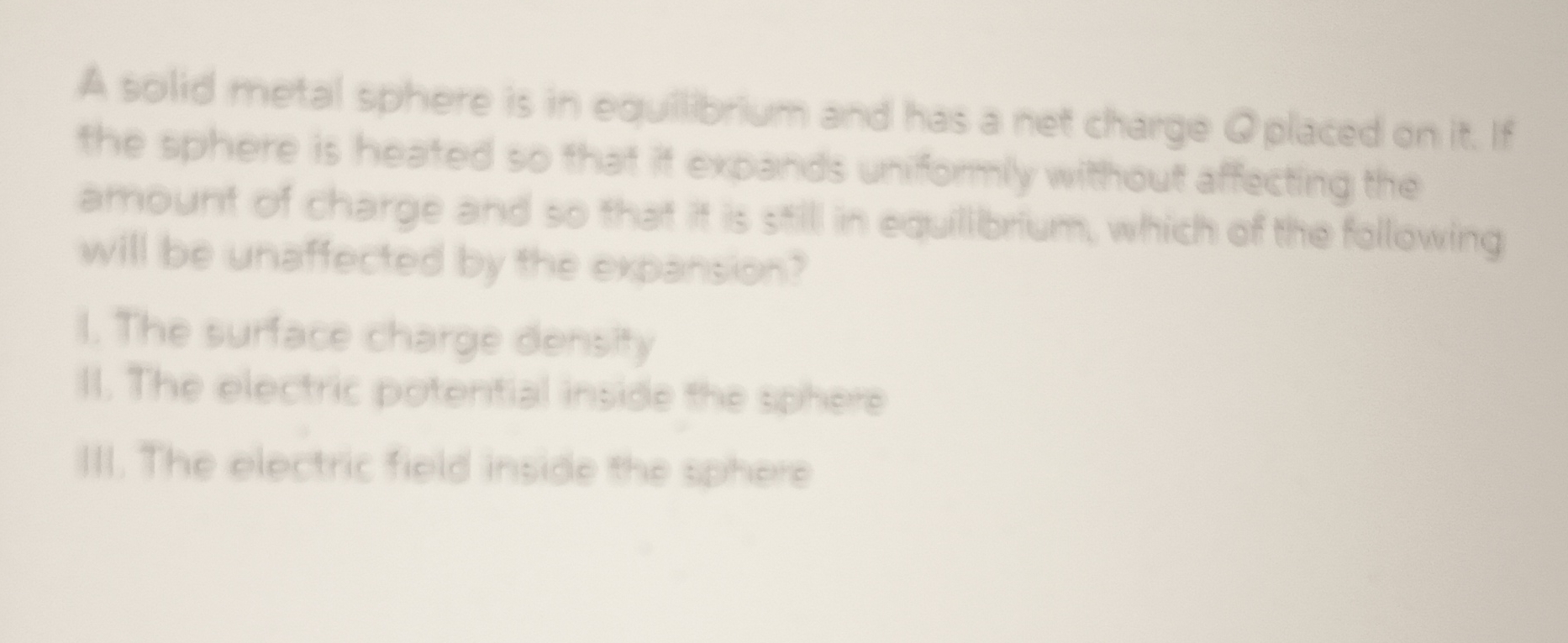 Solved A solid metal sphere is in equilibrium and has a net