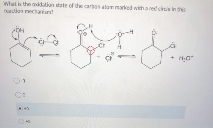 Solved What Is The Oxidation State Of The Carbon Atom Mar Chegg Com