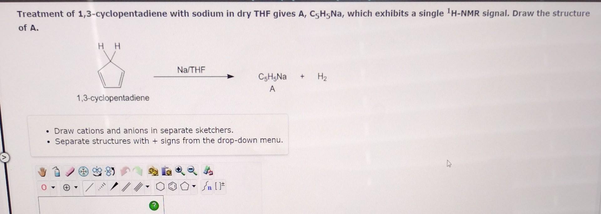 Solved Treatment of 1,3-cyclopentadiene with sodium in dry | Chegg.com