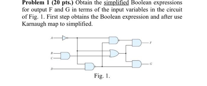 Solved Problem 1 (20 Pts.) Obtain The Simplified Boolean 