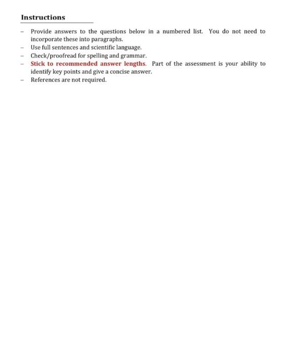 Solved Instructions Provide answers to the questions below | Chegg.com