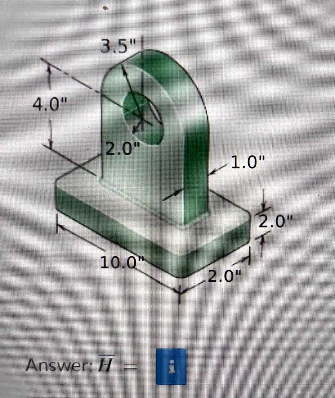 Solved Determine the distance H from the bottom of the base | Chegg.com
