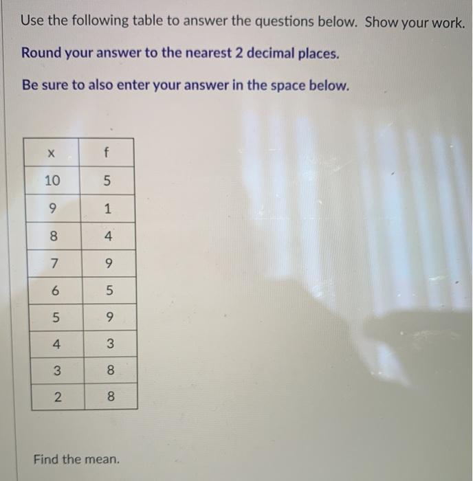 Solved Use the following table to answer the questions | Chegg.com