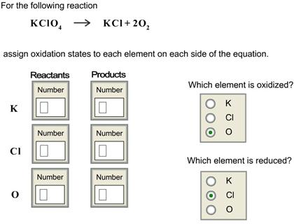 Solved For the following reaction KClO4 rightarrow KCl + | Chegg.com