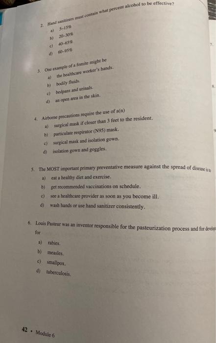 Solved 6.D Multiple-Choice Exercises 1. The medical | Chegg.com