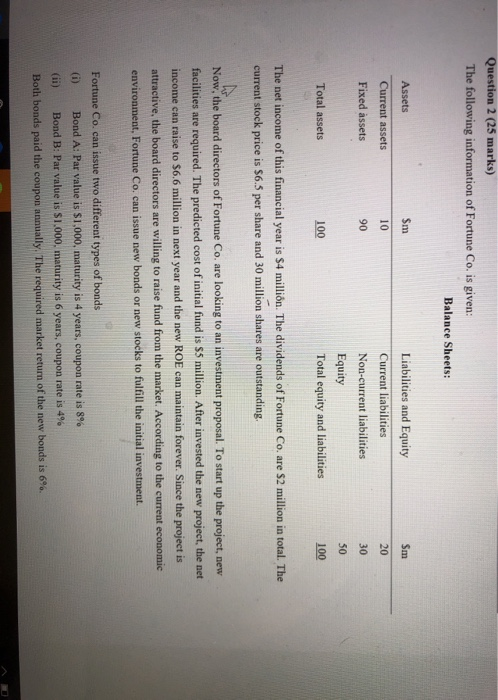 Solved Question 2 (25 marks) The following information of | Chegg.com