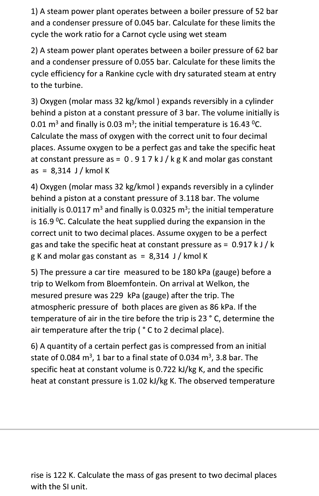 Solved 1) A Steam Power Plant Operates Between A Boiler | Chegg.com