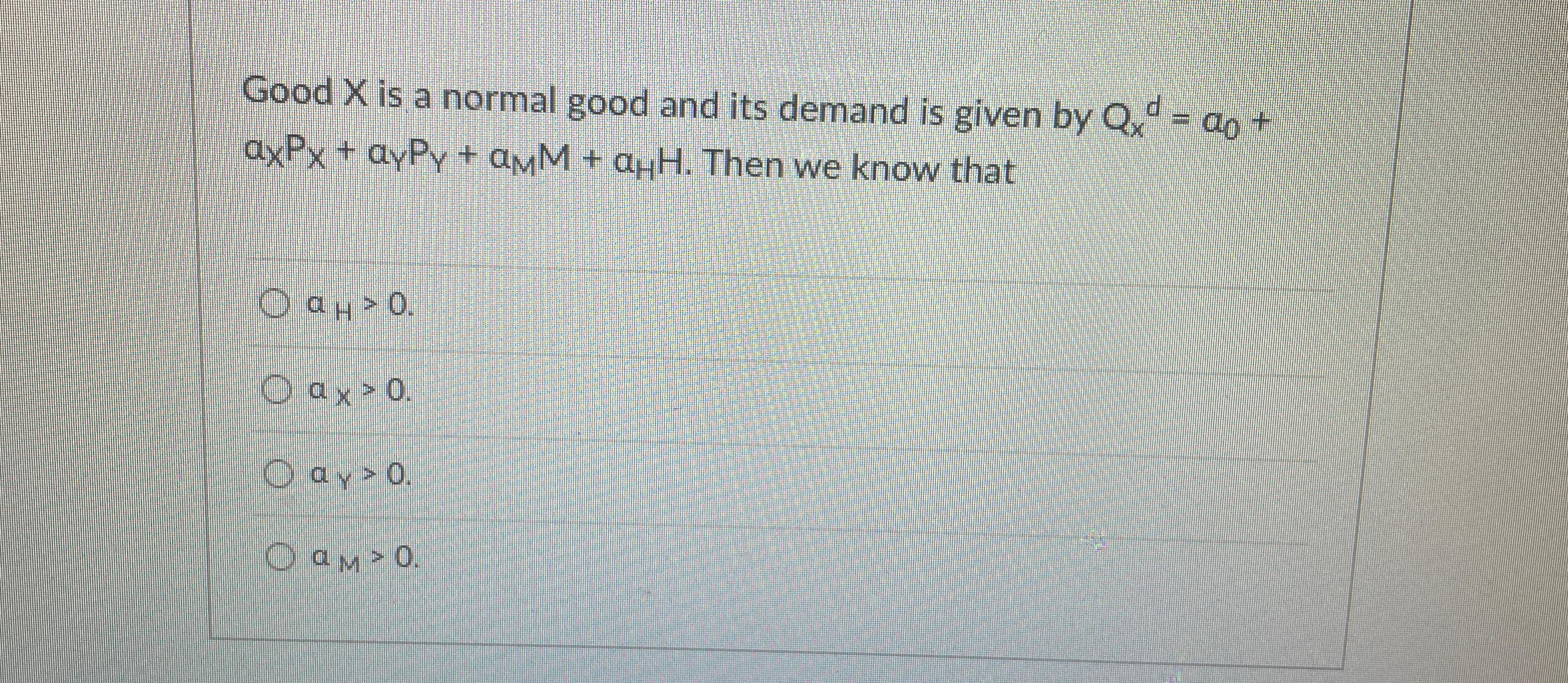 Solved Good x ﻿is a normal good and its demand is given by | Chegg.com