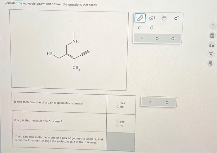 Solved Consider The Molecule Below And Answer The Questions | Chegg.com