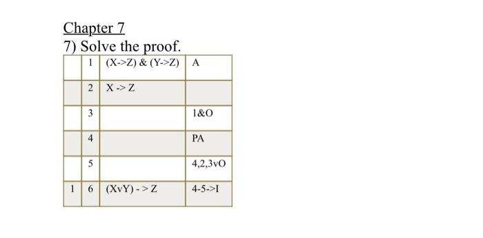 Solved Chapter 7 7) Solve the proof. | Chegg.com