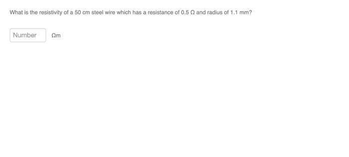 Solved What is the resistivity of a 50 cm steel wire which | Chegg.com