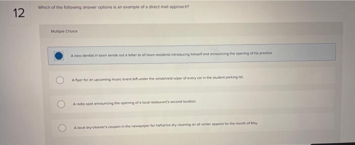 Solved Which of the following answer options is an example | Chegg.com