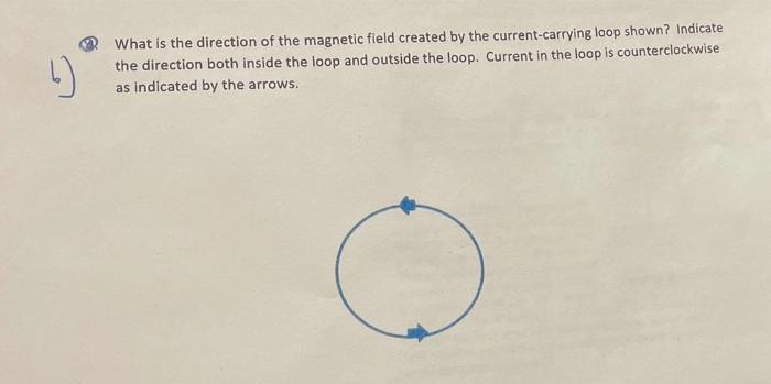 Solved 1) What is the direction of the magnetic field | Chegg.com