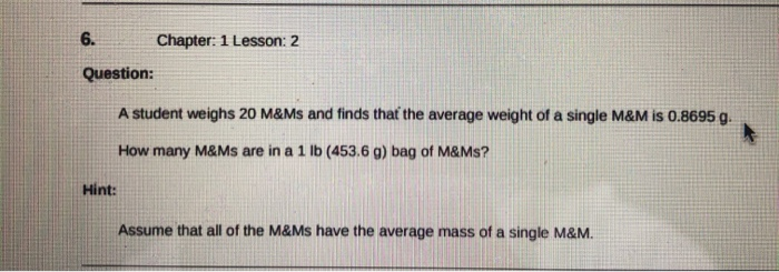 Answered: M&Ms Data Set 27 “M&M Weights” in…