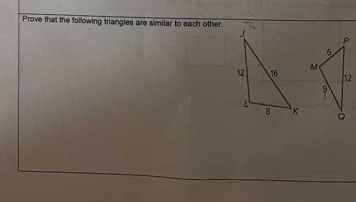 Solved Prove that the following triangles are similar to | Chegg.com