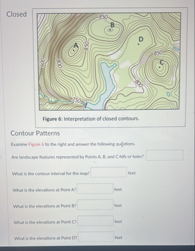 Solved ClosedContour PatternsExamine Figure 6 to the right | Chegg.com