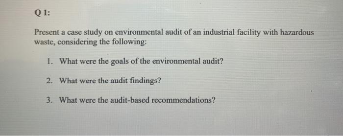 case study on environmental audit