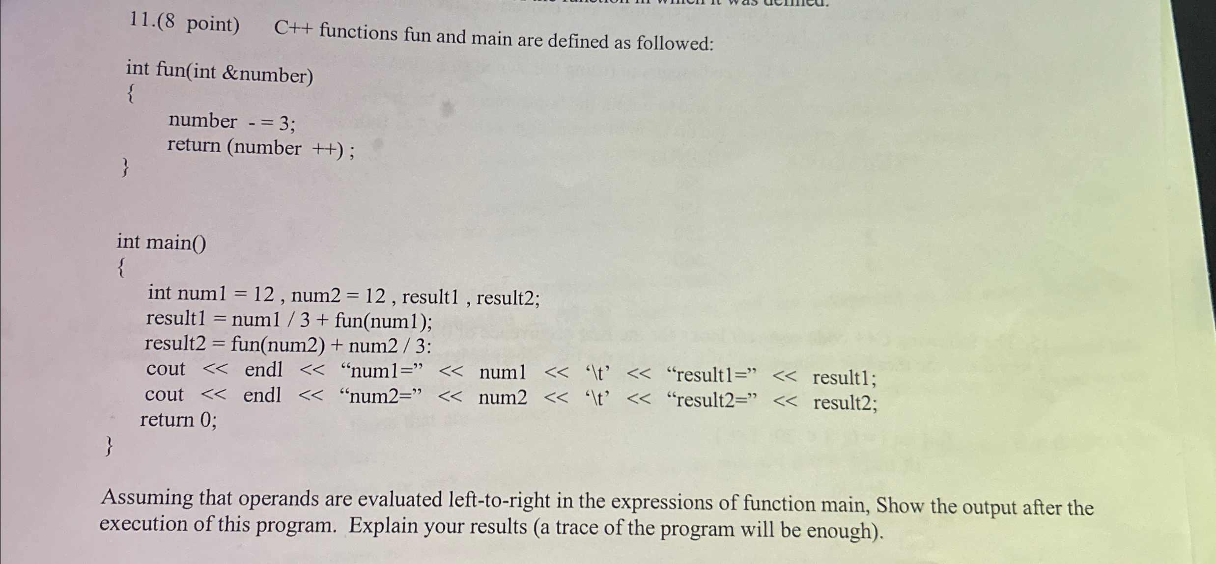 Solved a) (17 ﻿pts) ﻿Fill in a table with the following | Chegg.com