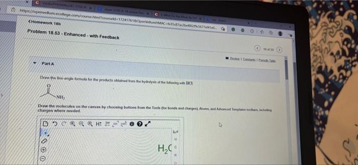 CWC ps://opencollege.com/course con 1724176 pete. <Homework 16 Problem 18.53 - Enhanced - with Feedback 18.20 Part A Drwwthe