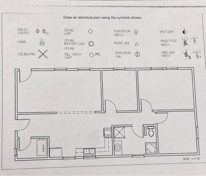 draw-an-electrical-plan-using-the-symbols-shown-chegg