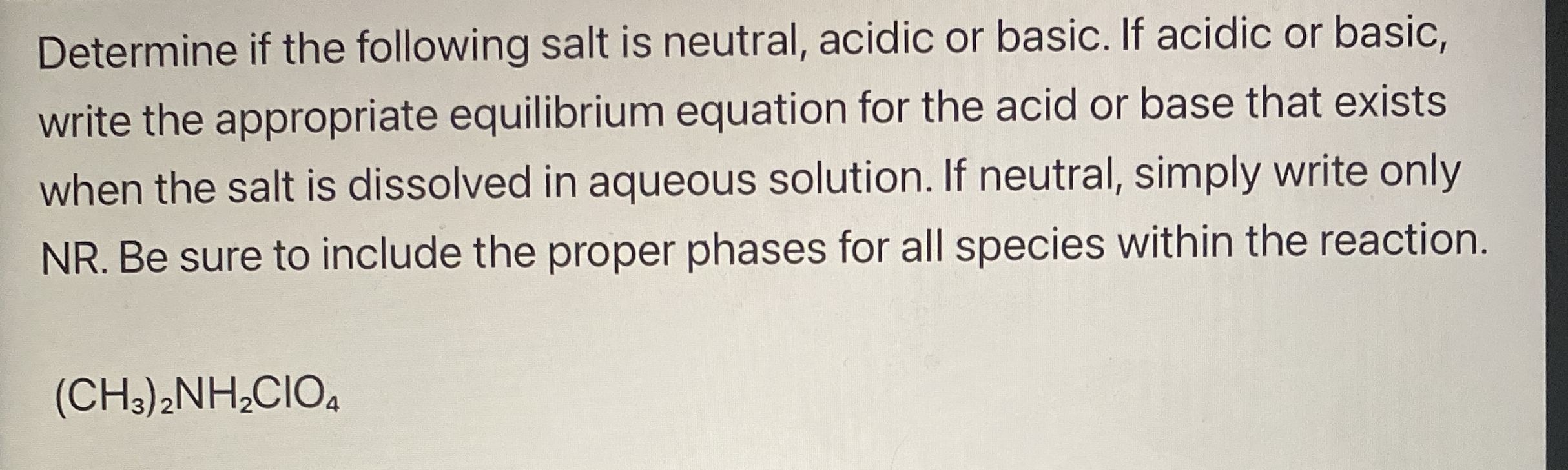 Solved Write The Basic Equilibrium Equation For Hs Be Chegg Com