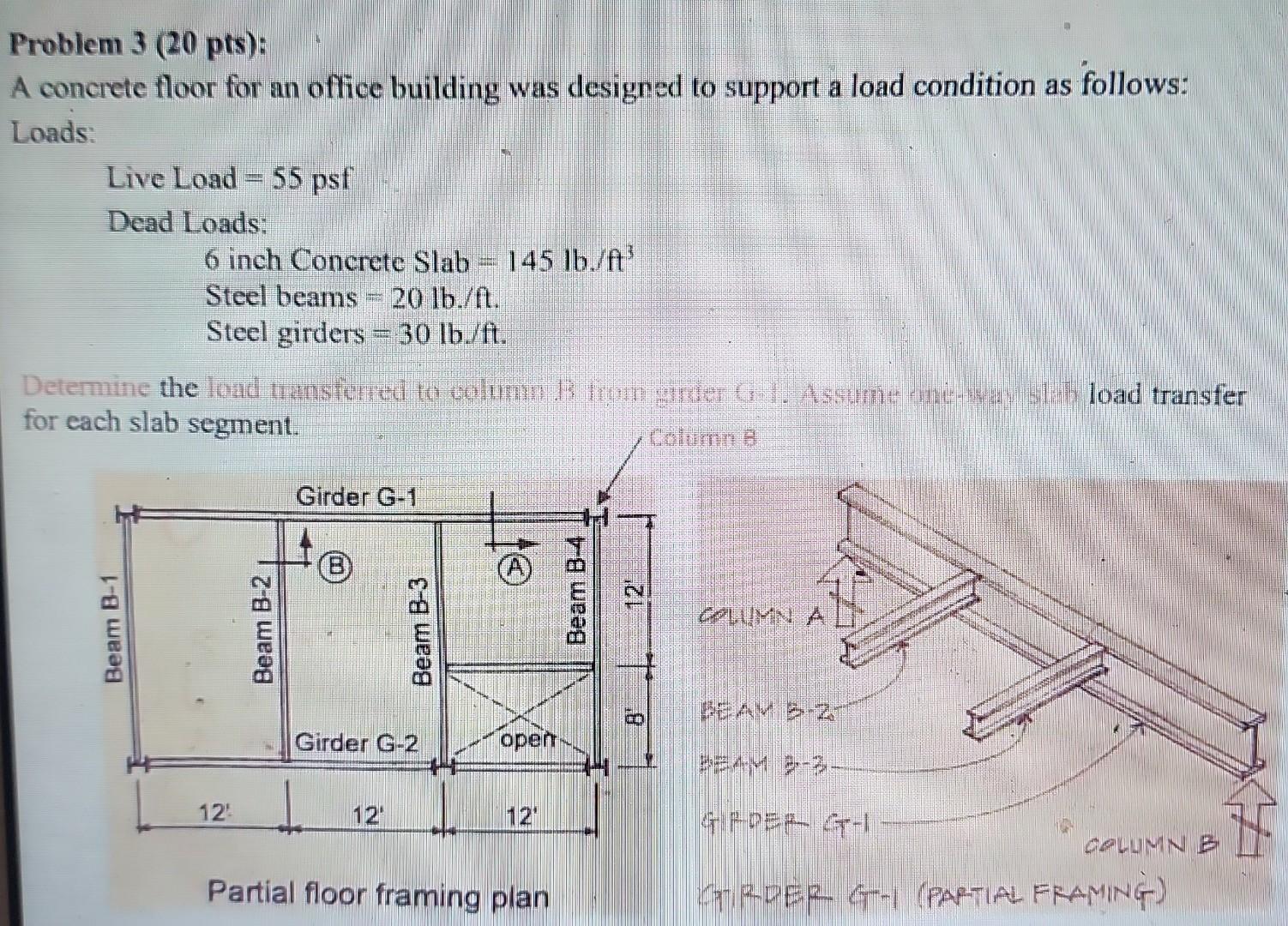 Solved Problem 3 (20 pts) A concrete floor for an office