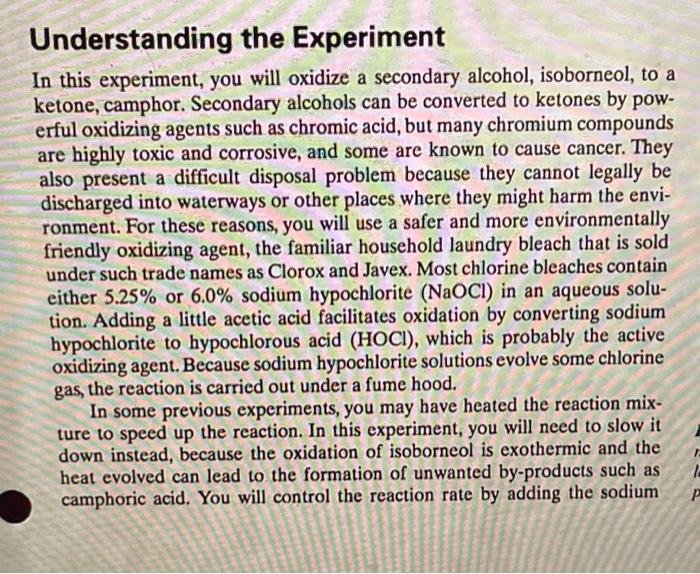 Solved Understanding the Experiment In this experiment, you | Chegg.com