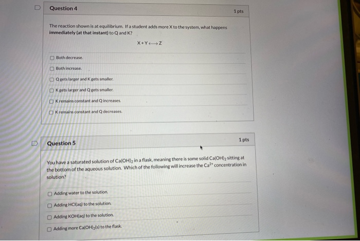 Solved D Question 4 1 pts The reaction shown is at | Chegg.com
