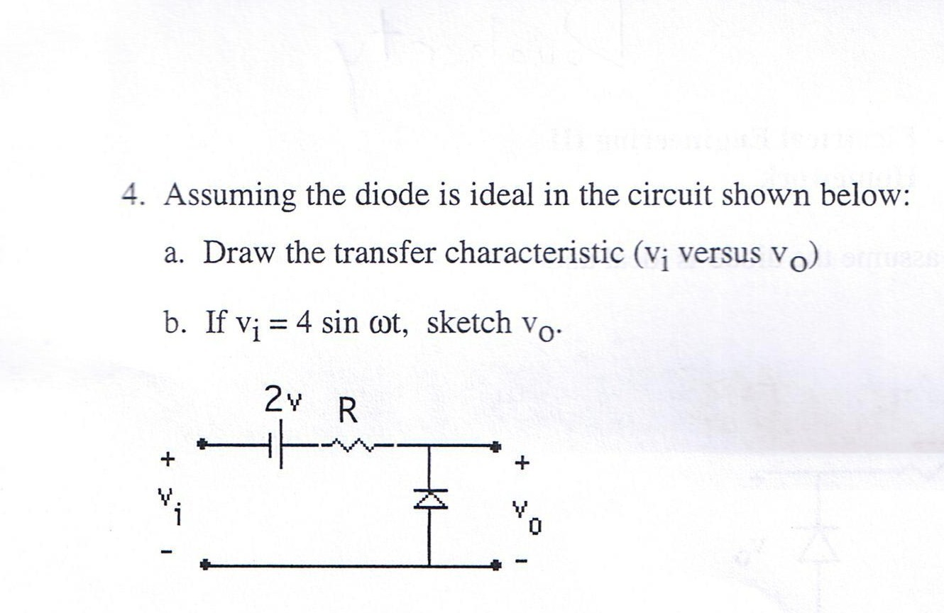 Solved Assuming The Diode Is Ideal In The Circuit Shown | Chegg.com