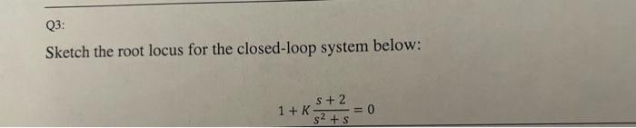 Solved Sketch the root locus for the closed-loop system | Chegg.com