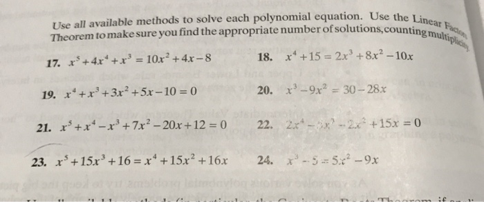 Be Linear Face Use All Available Methods To Solve Chegg 